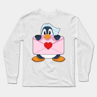 Penguin Bride Letter Wedding Long Sleeve T-Shirt